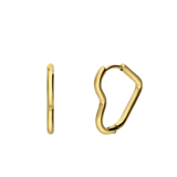 Stainless steel goldplated oorringen hart voor dames