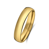 Stainless steel goldplated ring voor dames