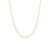 Halskette aus Edelstahl, vergoldet, mit Figaroglied, 2 mm