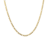 Stalen goldplated schakelketting 4mm