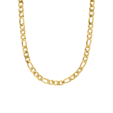 Halskette aus Edelstahl, vergoldet, mit Figaroglied, 5 mm