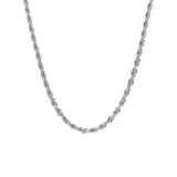 Halskette mit Kordelglied aus Edelstahl, 3 mm