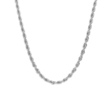 Halskette mit Kordelglied aus Edelstahl, 4 mm