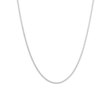 Halskette mit Gourmetglied aus Edelstahl, 2 mm