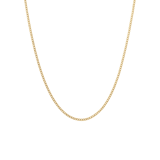 Halskette aus Edelstahl, vergoldet, mit Gourmetglied, 2 mm