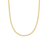 Halskette aus Edelstahl, vergoldet, mit Gourmetglied, 3 mm