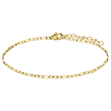 Armband aus Edelstahl, vergoldet, mit Figaroglied, 2 mm