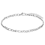 Armband mit Figaroglied aus Edelstahl, 4 mm