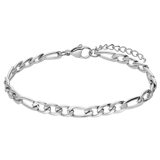 Armband mit Figaroglied aus Edelstahl, 5 mm