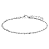 Armband mit Kordel-Glied aus Edelstahl, 2,5 mm