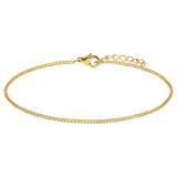 Armband aus Edelstahl, vergoldet, Gourmet-Glied, 2 mm