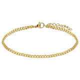 Stainless steel goldplated schakelarmband 3mm