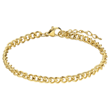 Armband aus Edelstahl, vergoldet, Gourmet-Glied, 4 mm
