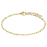 Armband aus Edelstahl, vergoldet, mit Closed-Glied 2mm