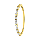 14 karaat geelgouden ring met zirkonia