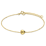 14 karaat geelgouden armband hart