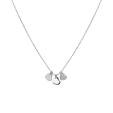 Zilveren ketting met hanger hartjes voor dames
