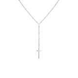 Halskette aus 925er Silber mit Anhänger, Kreuz