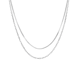 Zilveren ketting dubbel voor dames