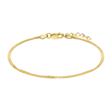 Armband aus 925er Silber, vergoldet, doppelreihig