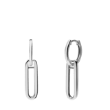 Ohrringe aus 925er Silber, mit Anhänger, oval