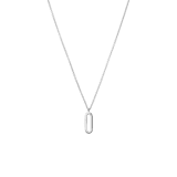 Halskette aus 925er Silber mit Anhänger, oval