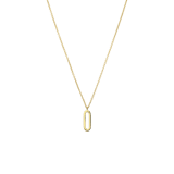 Zilveren goldplated ketting met hanger voor dames