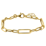 Büroklammer-Armband, 925 Silber, vergoldet