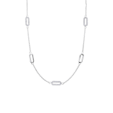 Halskette aus 925er Silber mit ovalen Anhängern