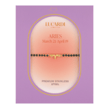 Tennisarmband aus Edelstahl, vergoldet, Widder/Aries