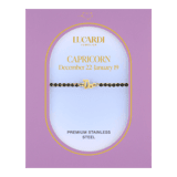 Tennisarmband aus Edelstahl, vergoldet, Steinbock/Capricornus