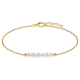 Zilveren goldplated parelarmband met parel voor dames