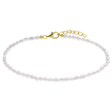 Armband, 925 Silber, vergoldet, Süßwasserperle