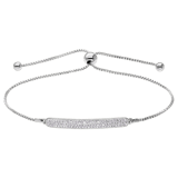 Armband aus 925 Silber, Plättchen, Kristallsteine