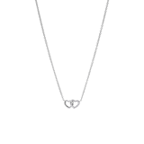Zilveren ketting met hanger hartjes zirkonia