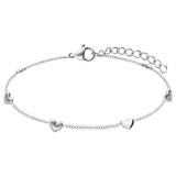 Armband aus Edelstahl mit 6 Herzen