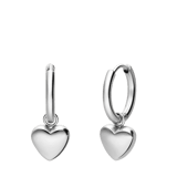 Stainless steel oorringen met hart