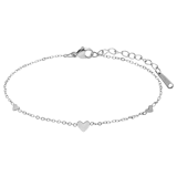 Armband aus Edelstahl, mit Herz und Schatulle