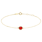 Armband aus 585 Gelbgold mit Geburtsstein-Anhänger, Januar
