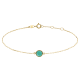 14 karaat geelgouden armband met geboortesteen hanger Mei