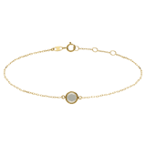 14 karaat geelgouden armband met geboortesteen hanger November