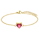 Stainless steel goldplated fantasiearmband voor dames