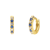 Zilveren goldplated oorringen met zirkonia voor dames