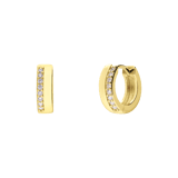 Zilveren goldplated oorringen met zirkonia voor dames