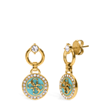 Guess stainless steel goldplated oorknoppen met kristal voor dames