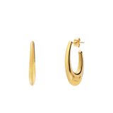Ohrringe aus Edelstahl, vergoldet, oval