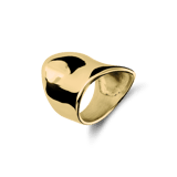 Asymmetrischer Ring aus Edelstahl, vergoldet