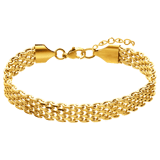 Armband aus Edelstahl, vergoldet, breit