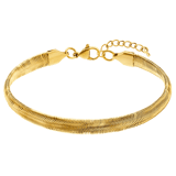 Stainless steel goldplated fantasiearmband voor dames