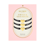Stainless steel goldplated set koordarmbanden hart voor dames
